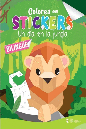 COLOREA CON STICKERS UN DIA EN LA JUNGLA