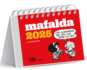 MAFALDA CALENDARIO 2025 ESCRITORIO ROJO